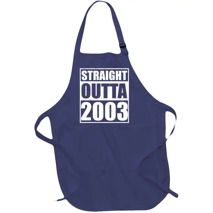 Straight Outta 2003 20th Birthday Full-Length Apron With Pocket