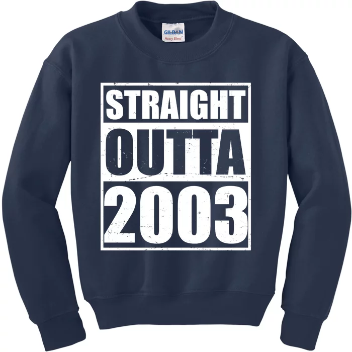 Straight Outta 2003 20th Birthday Kids Sweatshirt