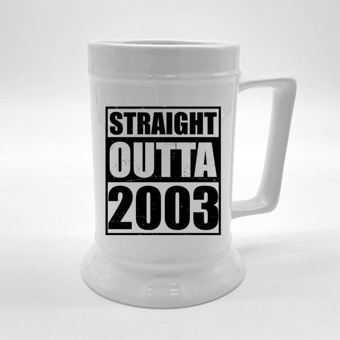 Straight Outta 2003 20th Birthday Front & Back Beer Stein