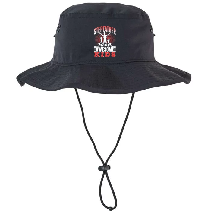 Stepfather Of 3 Awesome Step Dad Fathers Day Stepdad Gift Legacy Cool Fit Booney Bucket Hat