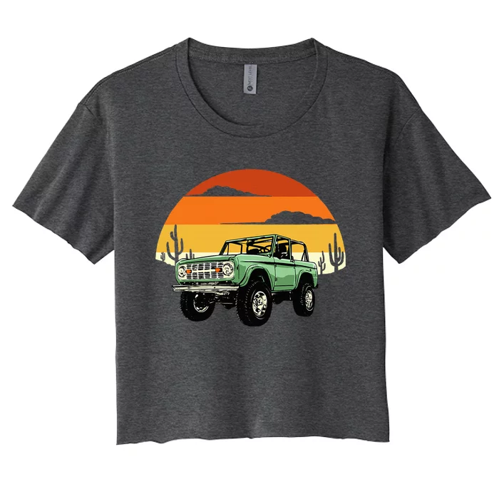 Sunset Offroad 4x4 Suv Women's Crop Top Tee