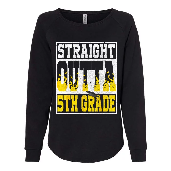 Straight Outta 5th Grade Graduation Teachers Womens California Wash Sweatshirt