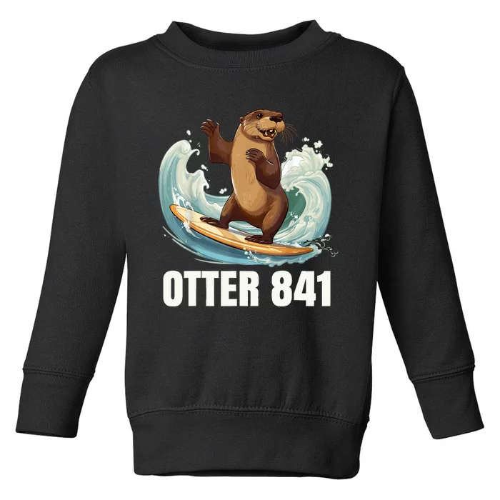 Surfing Otter 841 California Sea Otter 841 Toddler Sweatshirt