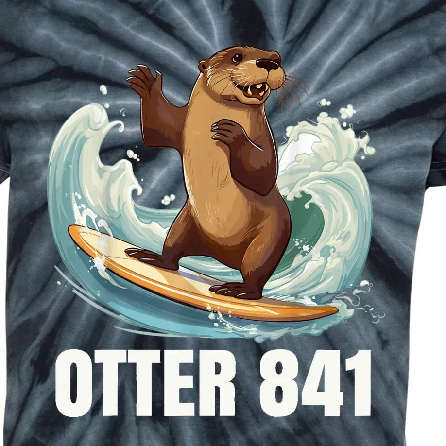 Surfing Otter 841 California Sea Otter 841 Kids Tie-Dye T-Shirt