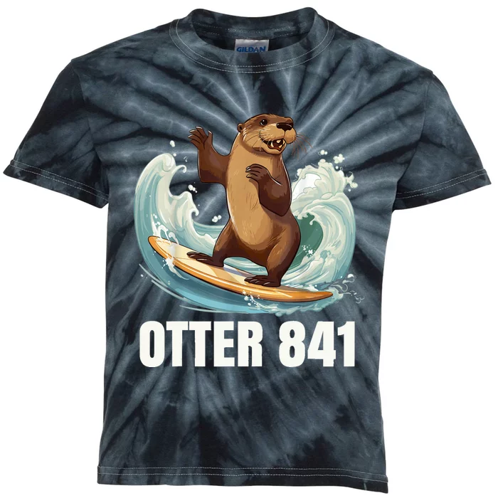 Surfing Otter 841 California Sea Otter 841 Kids Tie-Dye T-Shirt