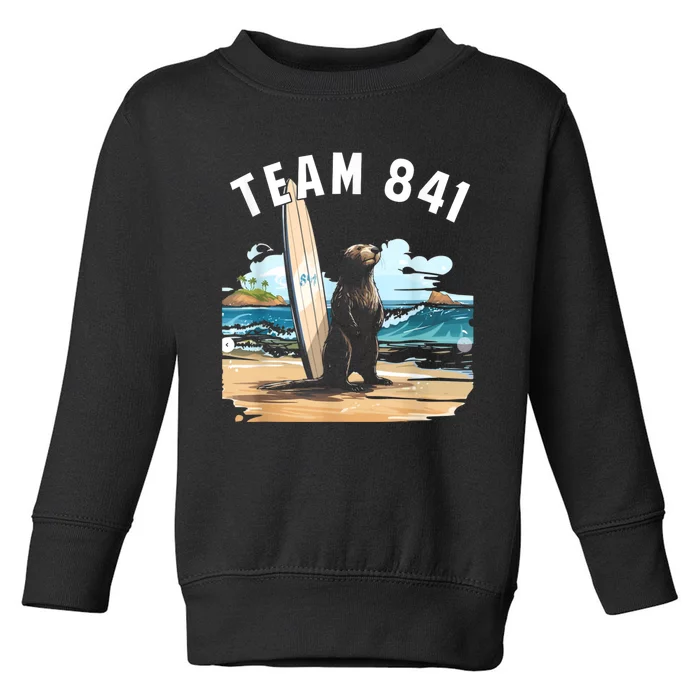 Surfing Otter 841 Otter My Way California Sea Otter Toddler Sweatshirt