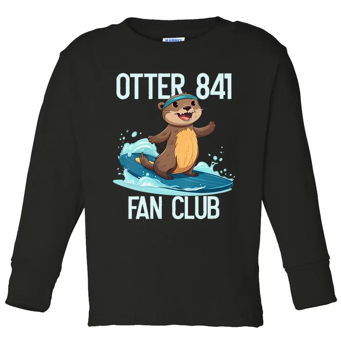 Surfing Otter 841 Fan Club Toddler Long Sleeve Shirt