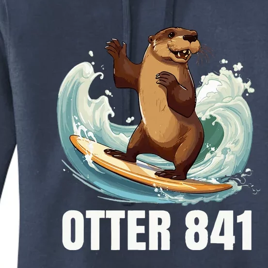 Surfing Otter 841 California Sea Otter 841 Women's Pullover Hoodie