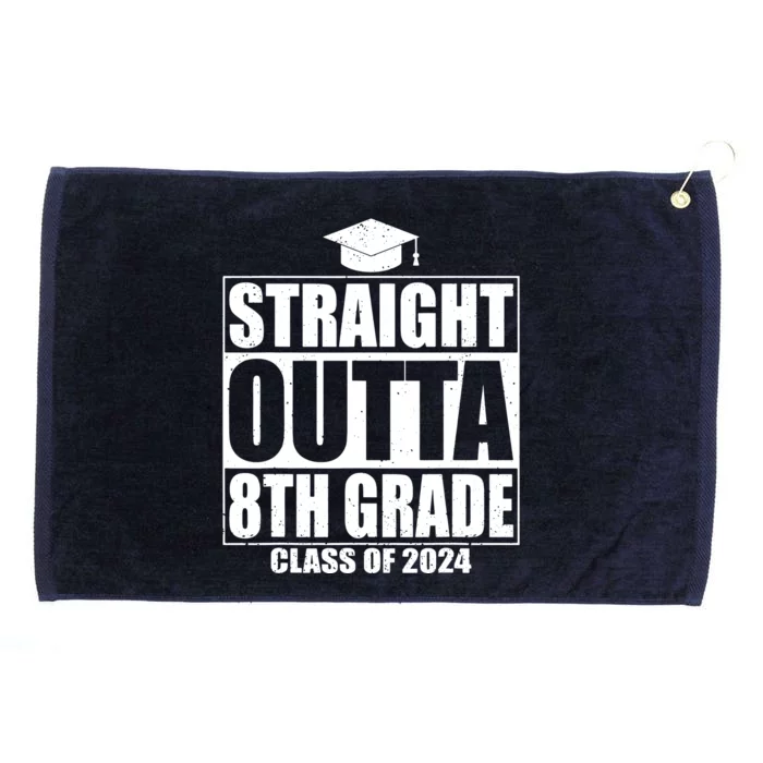 Straight Outta 8th Grade Graduation Class Of 2024 8th Grade Grommeted Golf Towel