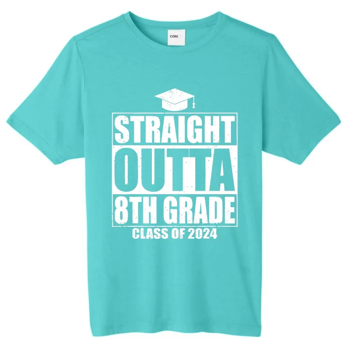 Straight Outta 8th Grade Graduation Class Of 2024 8th Grade ChromaSoft Performance T-Shirt