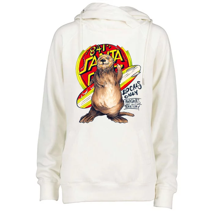 Surfing Otter 841 Otter My Way Dude California Otter 841 Womens Funnel Neck Pullover Hood