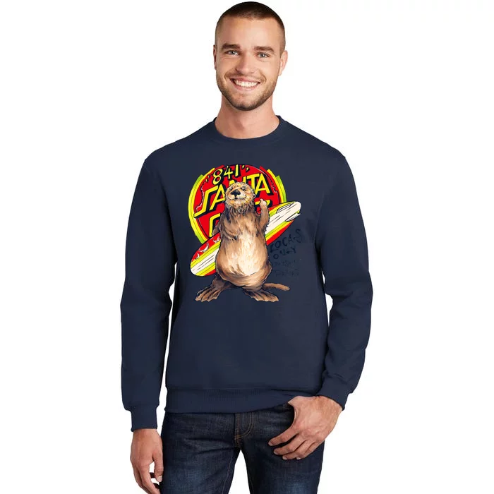 Surfing Otter 841 Otter My Way Dude California Otter 841 Tall Sweatshirt