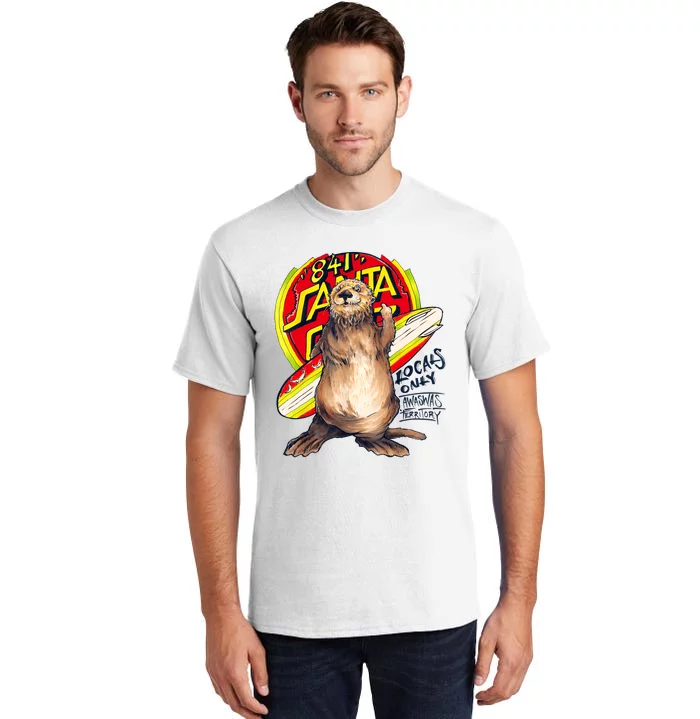 Surfing Otter 841 Otter My Way Dude California Otter 841 Tall T-Shirt