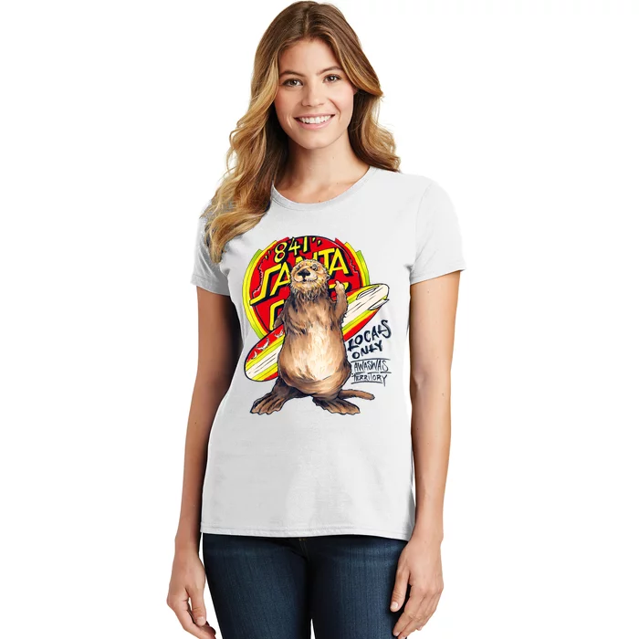 Surfing Otter 841 Otter My Way Dude California Otter 841 Women's T-Shirt