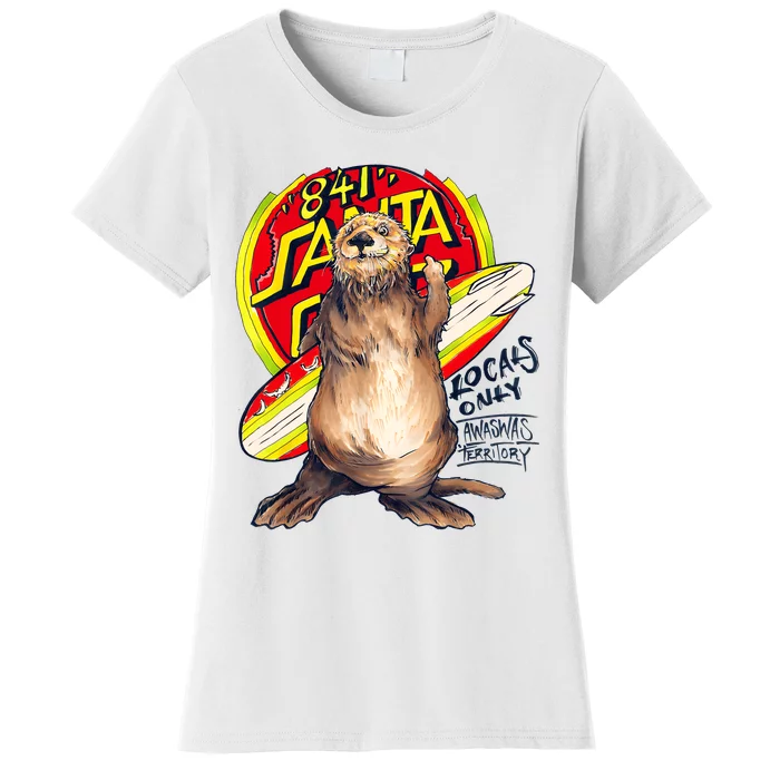 Surfing Otter 841 Otter My Way Dude California Otter 841 Women's T-Shirt