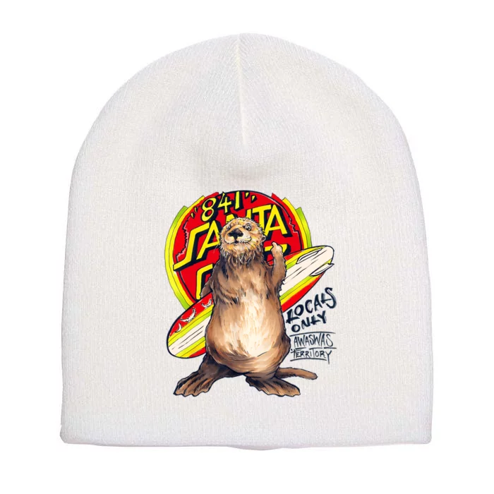 Surfing Otter 841 Otter My Way Dude California Otter 841 Short Acrylic Beanie