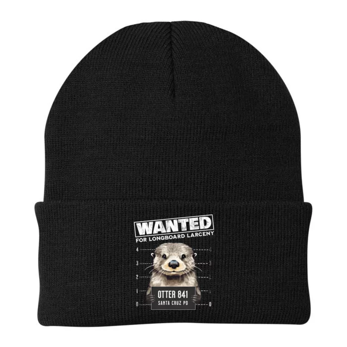 Surfing Otter 841 Wanted For Long Board Larceny Funny Cali Knit Cap Winter Beanie