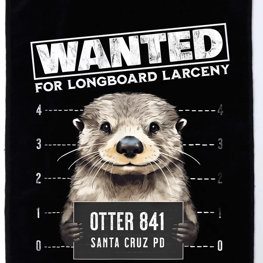 Surfing Otter 841 Wanted For Long Board Larceny Funny Cali Platinum Collection Golf Towel