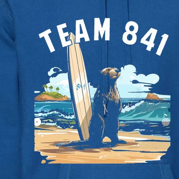 Surfing Otter 841 Otter My Way California Sea Otter Premium Hoodie