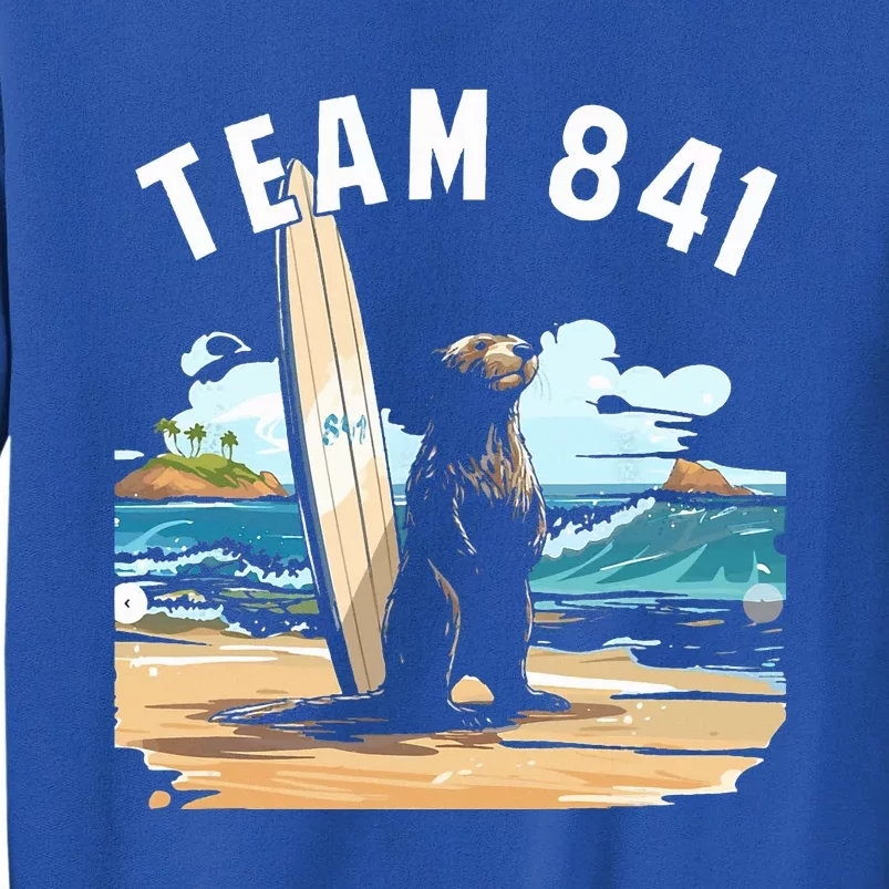 Surfing Otter 841 Otter My Way California Sea Otter Tall Sweatshirt