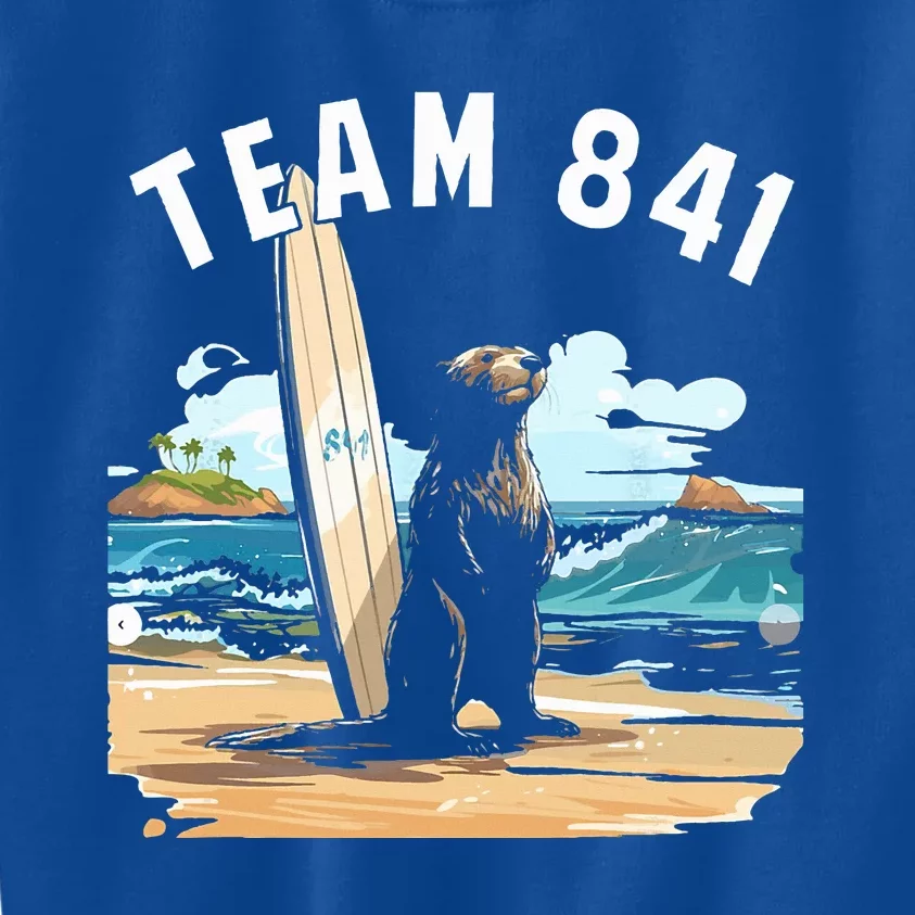 Surfing Otter 841 Otter My Way California Sea Otter Kids Sweatshirt