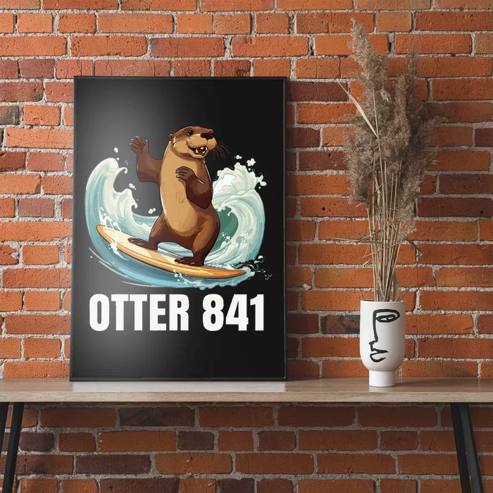 Surfing Otter 841 California Sea Otter 841 Poster