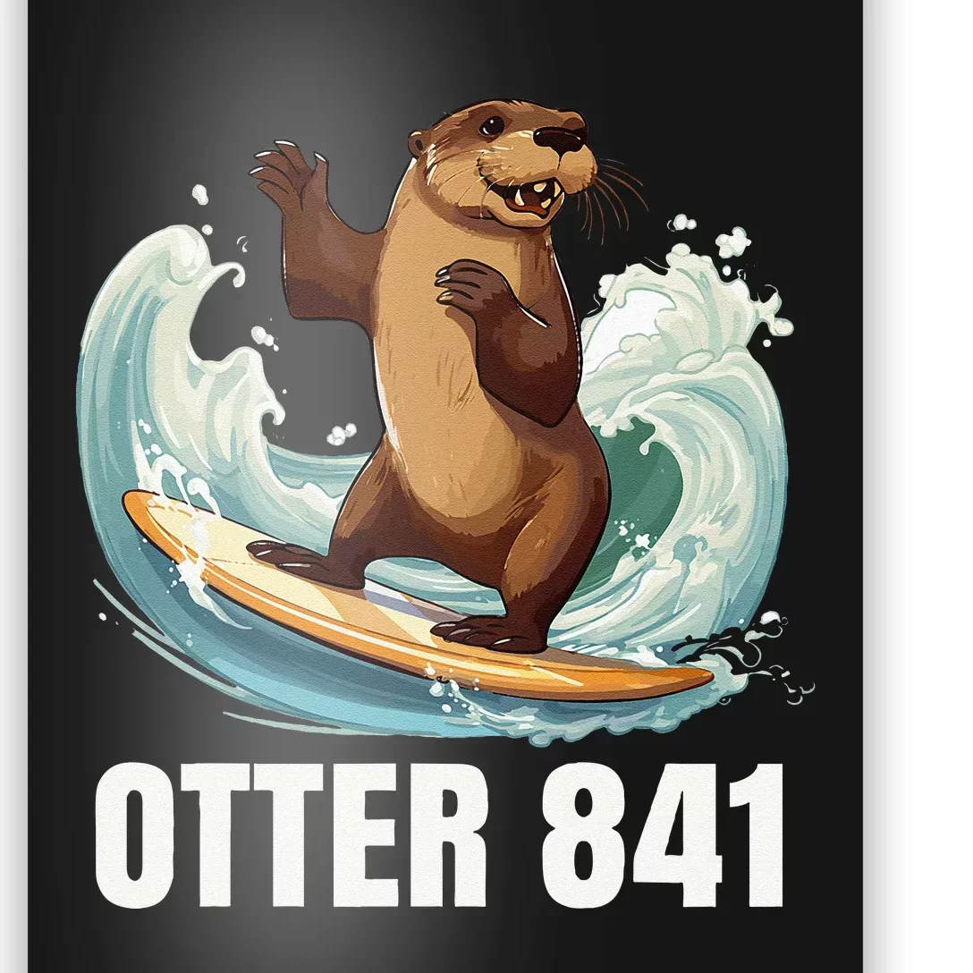 Surfing Otter 841 California Sea Otter 841 Poster