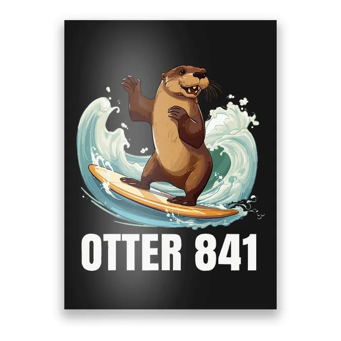 Surfing Otter 841 California Sea Otter 841 Poster