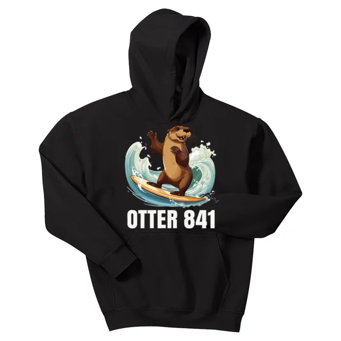 Surfing Otter 841 California Sea Otter 841 Kids Hoodie