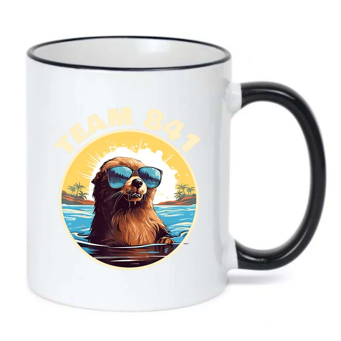 Surfing Otter 841 Otter My Way California Sea Otter Black Color Changing Mug