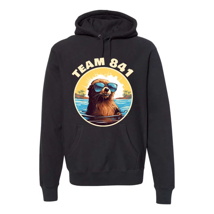 Surfing Otter 841 Otter My Way California Sea Otter Premium Hoodie