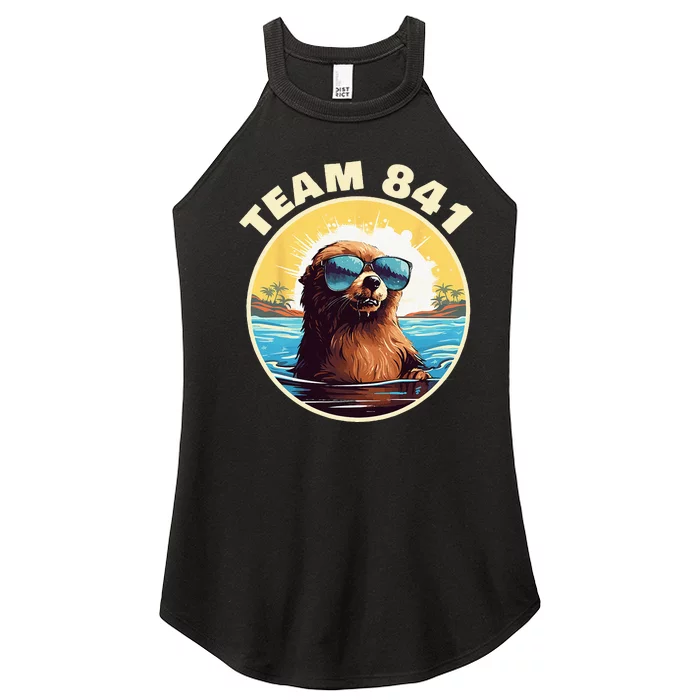 Surfing Otter 841 Otter My Way California Sea Otter Women’s Perfect Tri Rocker Tank