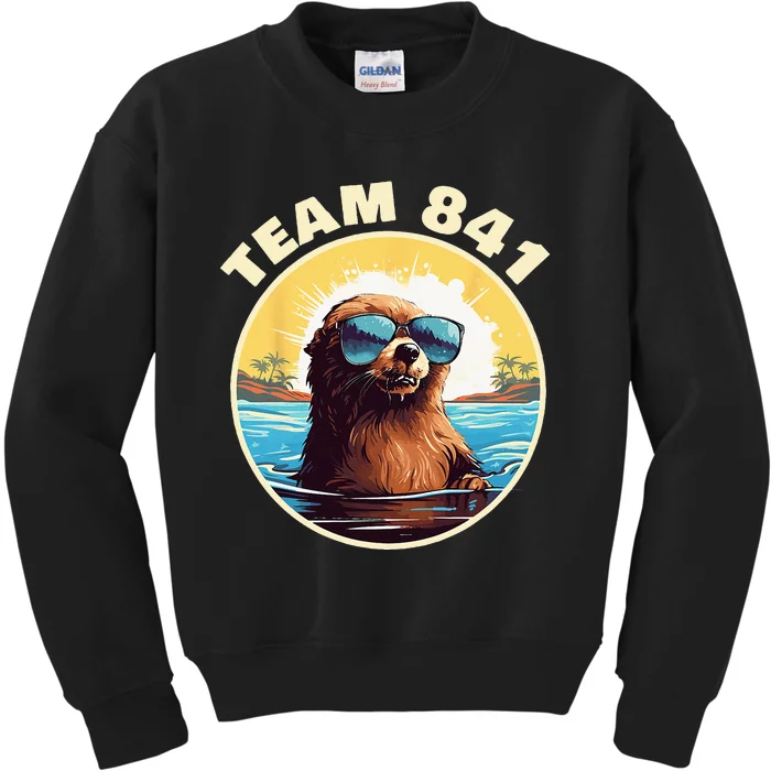 Surfing Otter 841 Otter My Way California Sea Otter Kids Sweatshirt