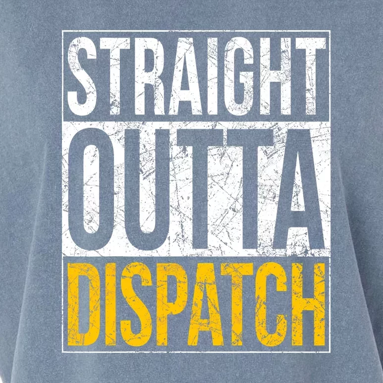 Straight Outta 911 Dispatch Dispatcher Garment-Dyed Women's Muscle Tee