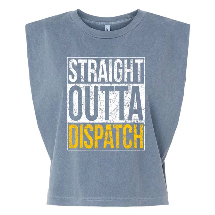 Straight Outta 911 Dispatch Dispatcher Garment-Dyed Women's Muscle Tee