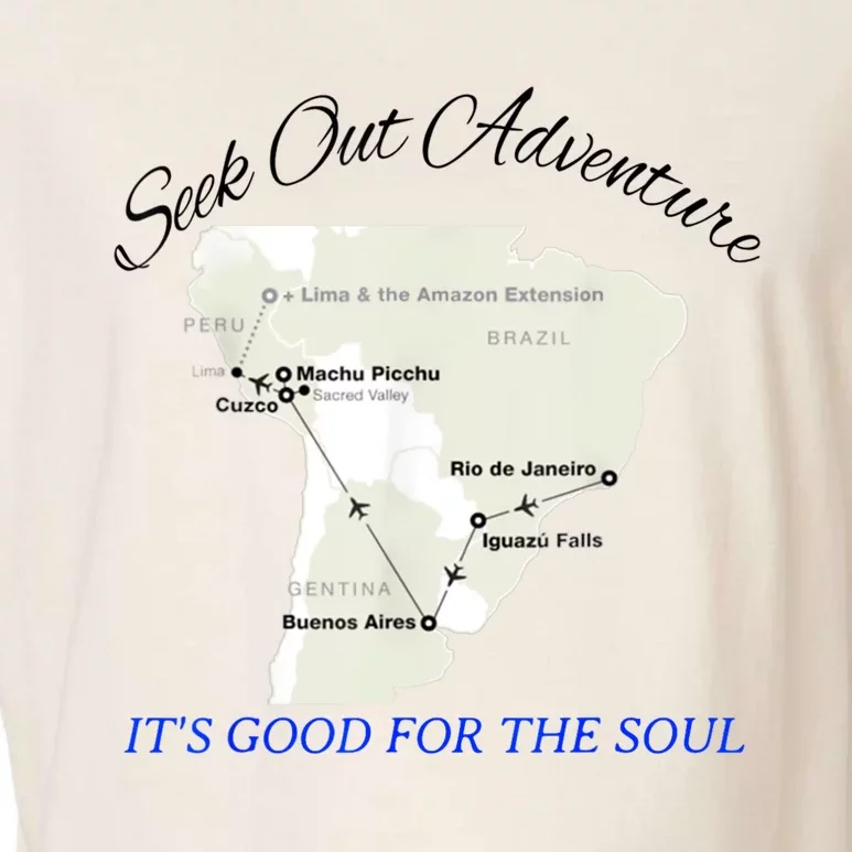 Seek Out Adventure... Its Good For The Soul Graphic Art Garment-Dyed Women's Muscle Tee