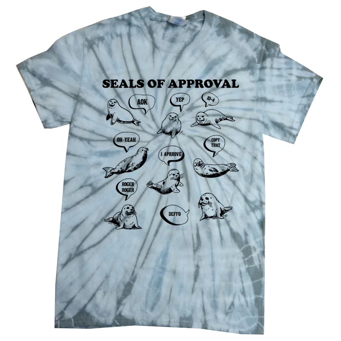 Seals Of Approval Funny Vintage Tie-Dye T-Shirt