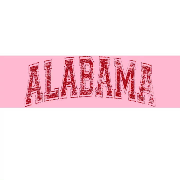 State Of Alabama Varsity Style Text Bama Pride State Flag Bumper Sticker