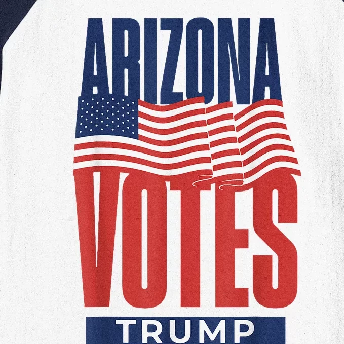 State Of Arizona Is Voting For Trump Us Election Baseball Sleeve Shirt