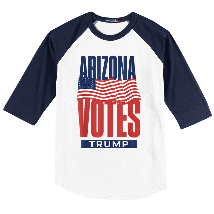 State Of Arizona Is Voting For Trump Us Election Baseball Sleeve Shirt