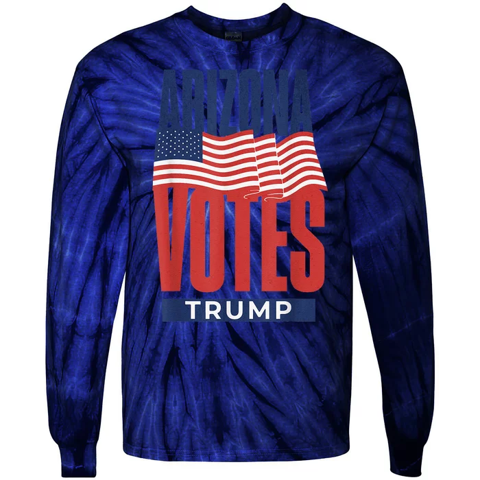 State Of Arizona Is Voting For Trump Us Election Tie-Dye Long Sleeve Shirt