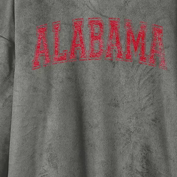 State Of Alabama Varsity Style Text Bama Pride State Flag Hooded Wearable Blanket