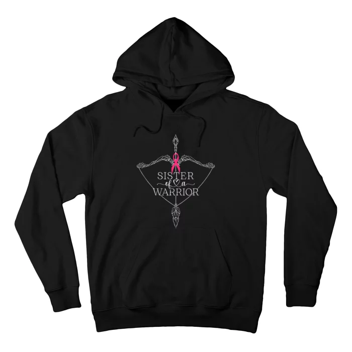 Sister Of A Warrior Breast Cancer Awareness Support Squad Hoodie