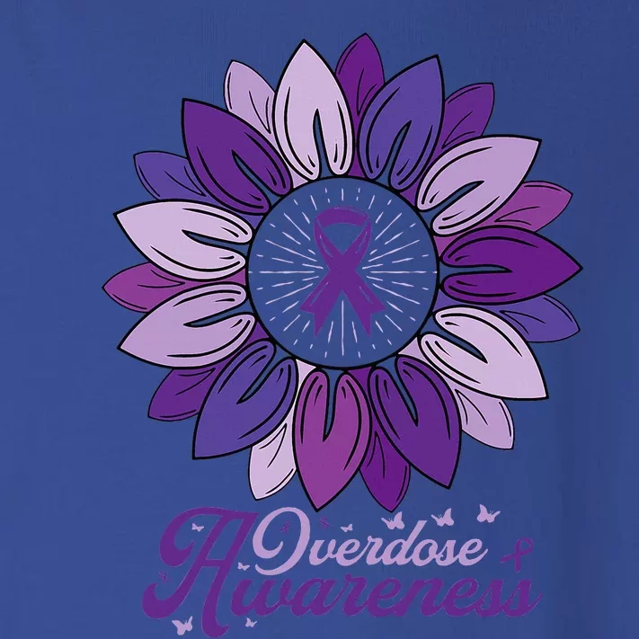 Sunflower Overdose Awareness Month Purple Toddler Long Sleeve Shirt