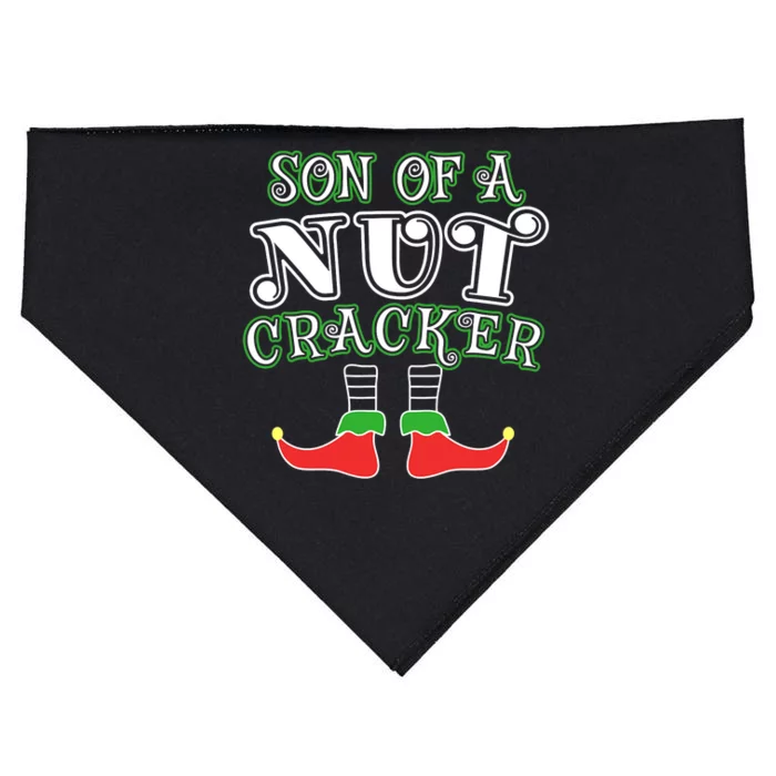 Son Of A Nutcracker Funny Christmas Elf Squad ELF Xmas Gifts USA-Made Doggie Bandana