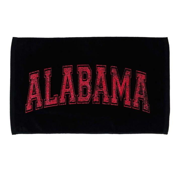 State Of Alabama Varsity Style Text Bama Pride State Flag Microfiber Hand Towel