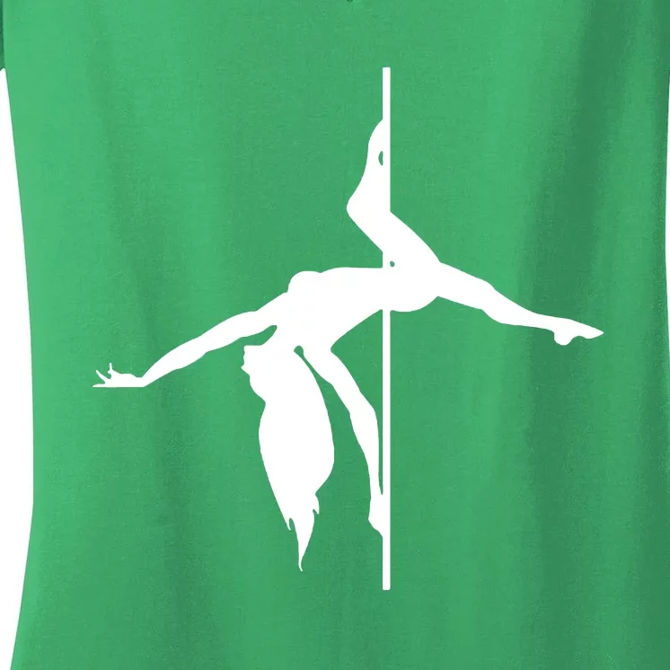 Silhouette Of A Dancer Women's V-Neck T-Shirt