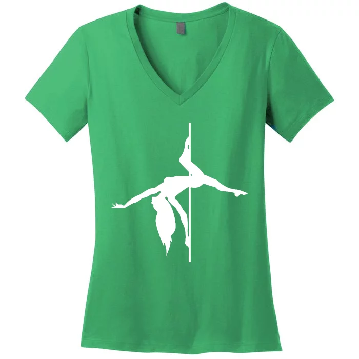 Silhouette Of A Dancer Women's V-Neck T-Shirt