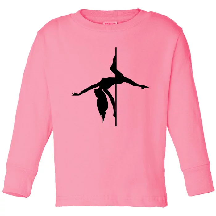 Silhouette Of A Dancer Toddler Long Sleeve Shirt