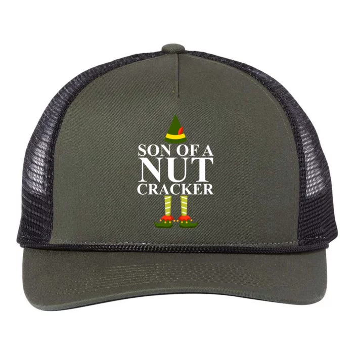 Son Of A Nut Cracker Funny Christmas Retro Rope Trucker Hat Cap